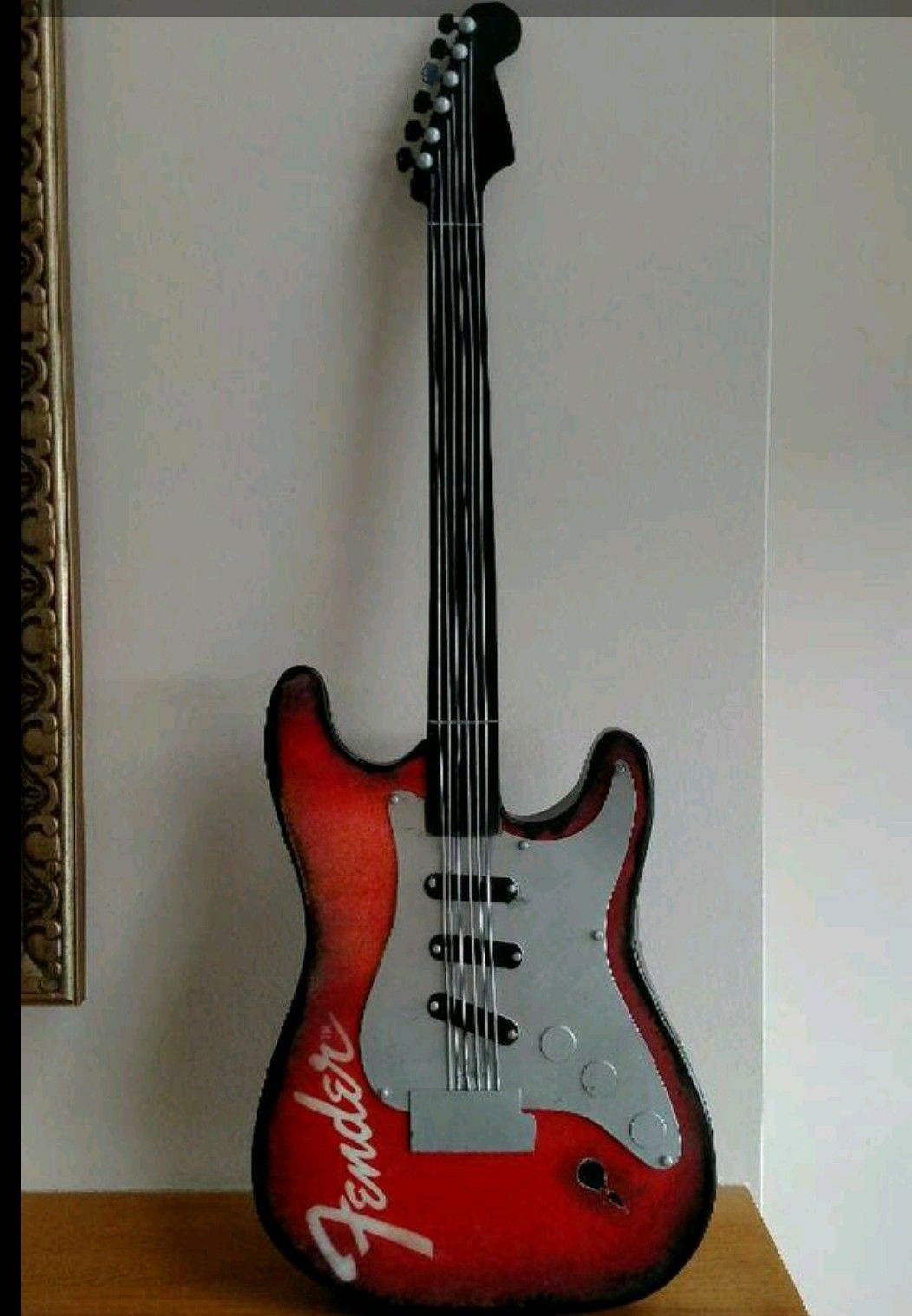 New large metal music decor large FENDER Guitar sign