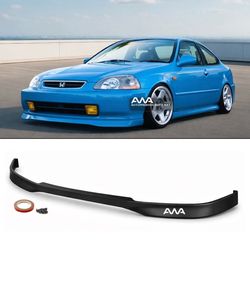 For 96-98 Honda Civic EK JDM Type R Style Polyurethane Front Bumper Lip Spoiler