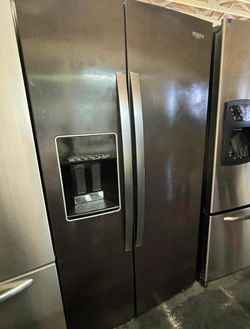 Whirlpool Side-by-Side Black Stainless Refrigerator Fridge
