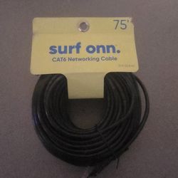 ONN  75' CAT6 Networking Cable, Black