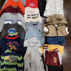 Baby Boy Winter Clothes, Lot Of 14 Sweaters And Outfits Size 18 Months