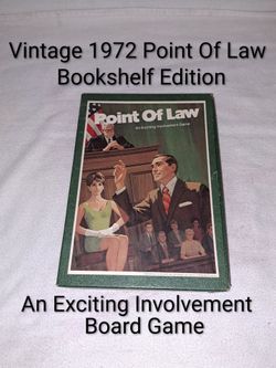 Vintage 1972 Point Of Law Bookshelf Edition In Excellent New Condition (An Exciting Involvement Board Game) Is Complete Nothing Missing