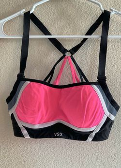 Victoria Secret VSX Bra 32 B Lightly Lined Underwire Pink Hook Eye. 