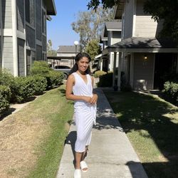 White Dress With Tie