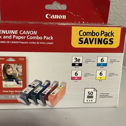 New Canon Ink And Paper Combo Pack