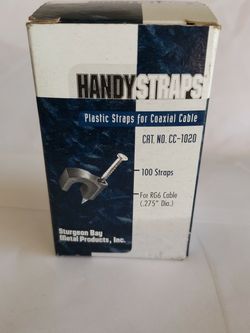 Handy Straps For RG6 Cable. Black