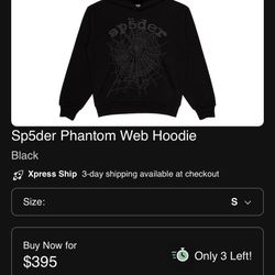 Sp5der Phantom Web Hoodie