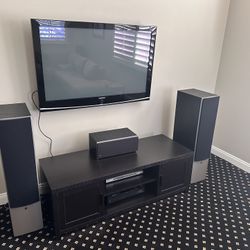 TV - Surround Sound System And Media Stand 