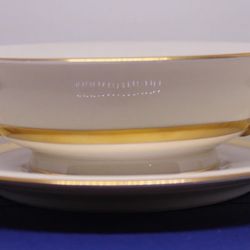 4 Cream Soup Bowl & Saucer Set Gotham By Haviland 