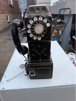 Antique Pay Phone with keys
