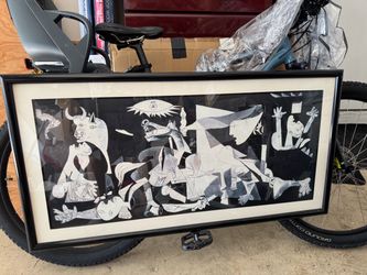 Large Framed Picasso Guernica Art Print – Black & White