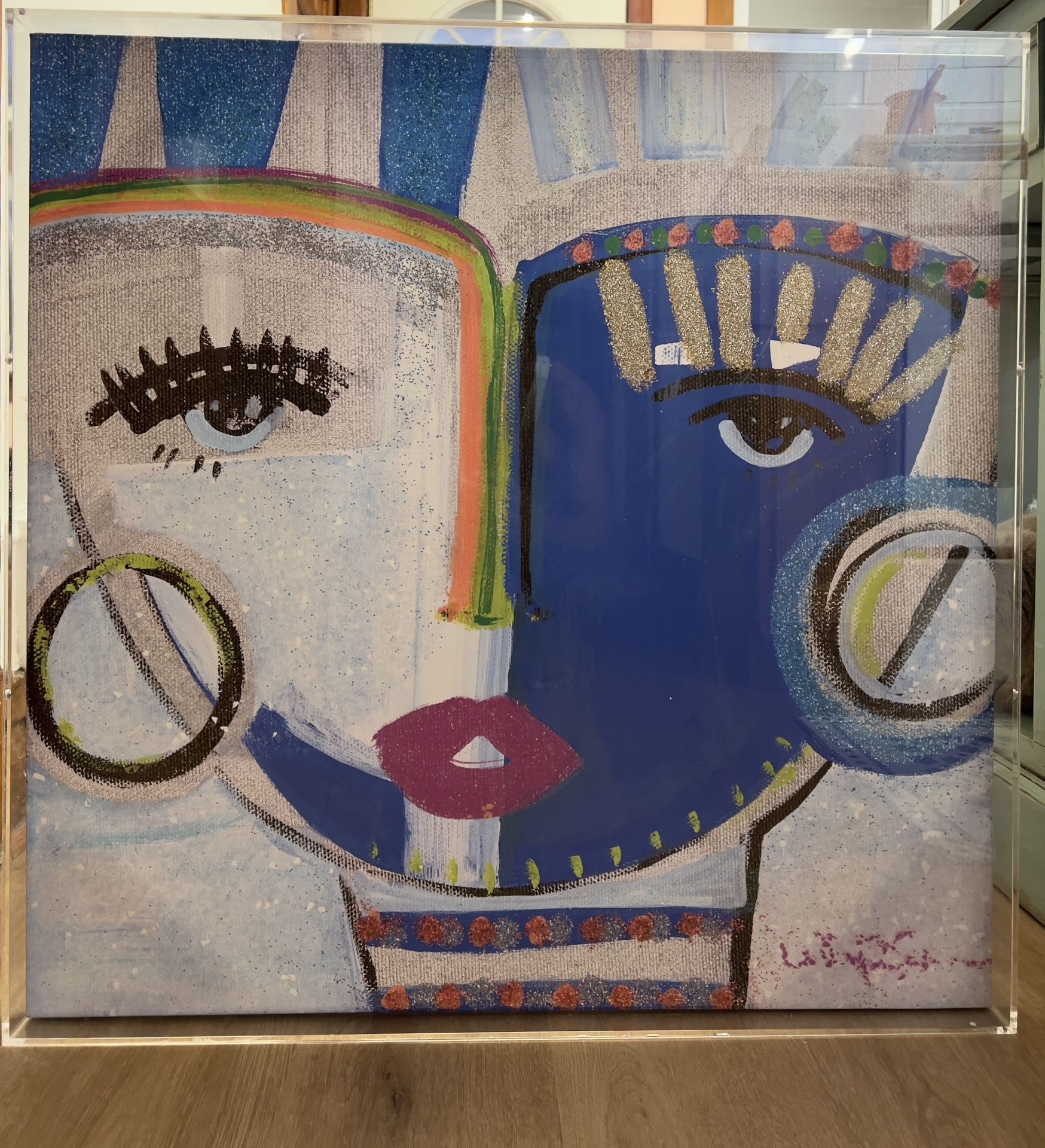 Bold Modern Canvas – Acrylic Cased (28.5” x 29”)