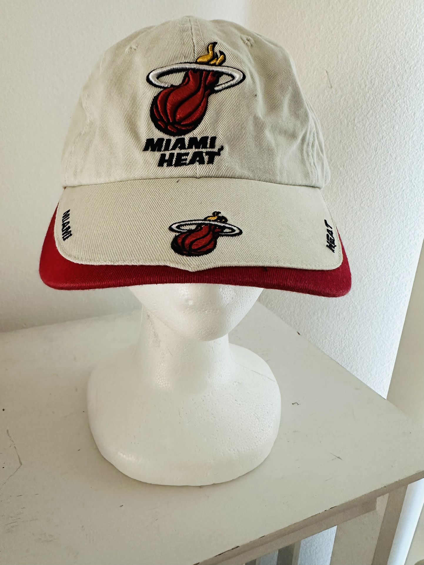 Miami Heat NBA Khaki Embroidered Adjustable Baseball Cap 