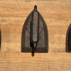 Antique Cast Iron Irons - Set of Three 