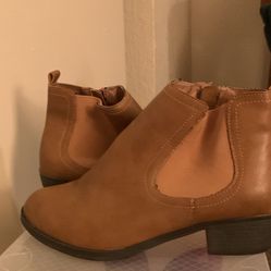 Faux Leather Booties , Size 7 