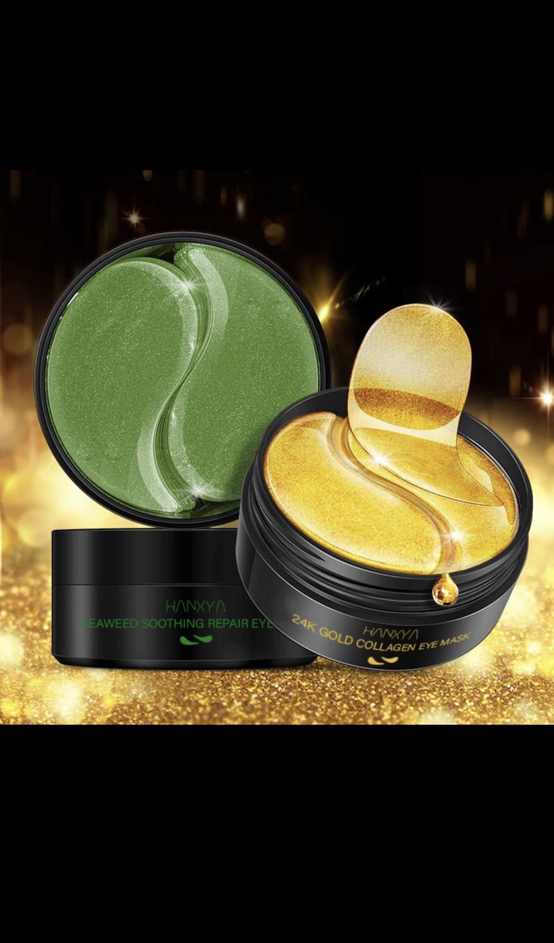 24k Gold Collagen Repairing Anti-Aging Wrinkle Crystal Gel Pad Sleeping Eye Care Mask