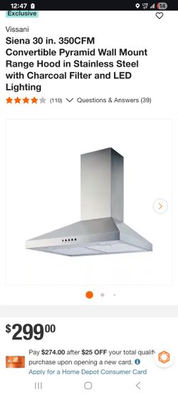 vissani lora 30 inch range hood