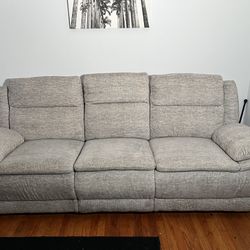 Grey Reclining Loveseat and Sofa