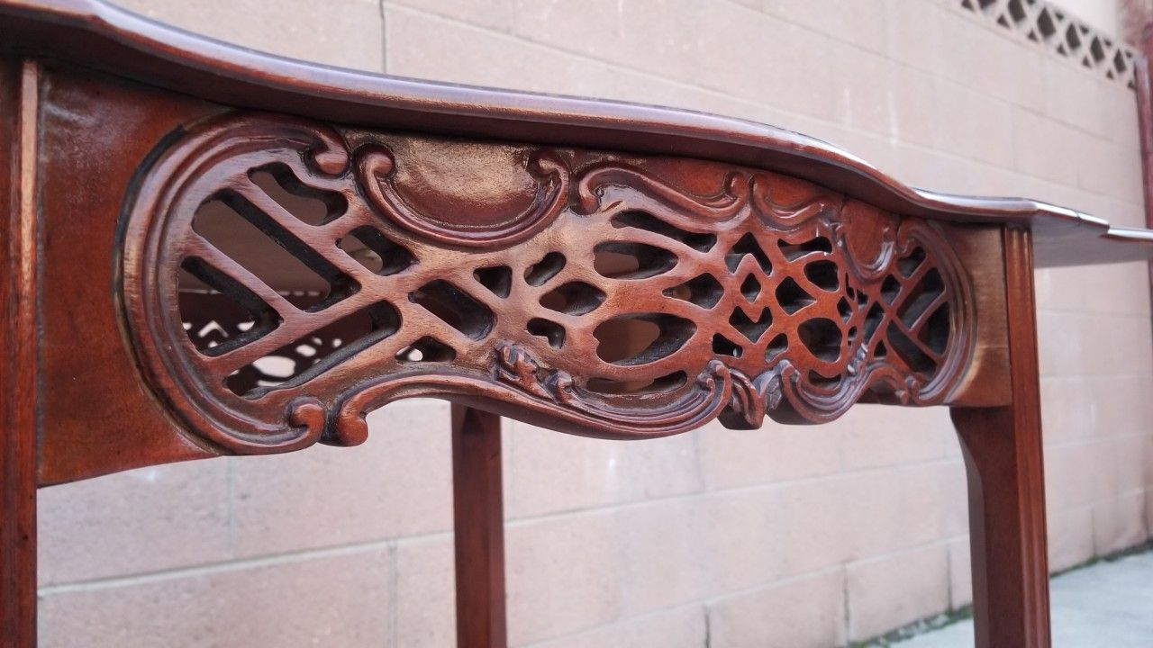 Wooden Decorative Carved Folding Table