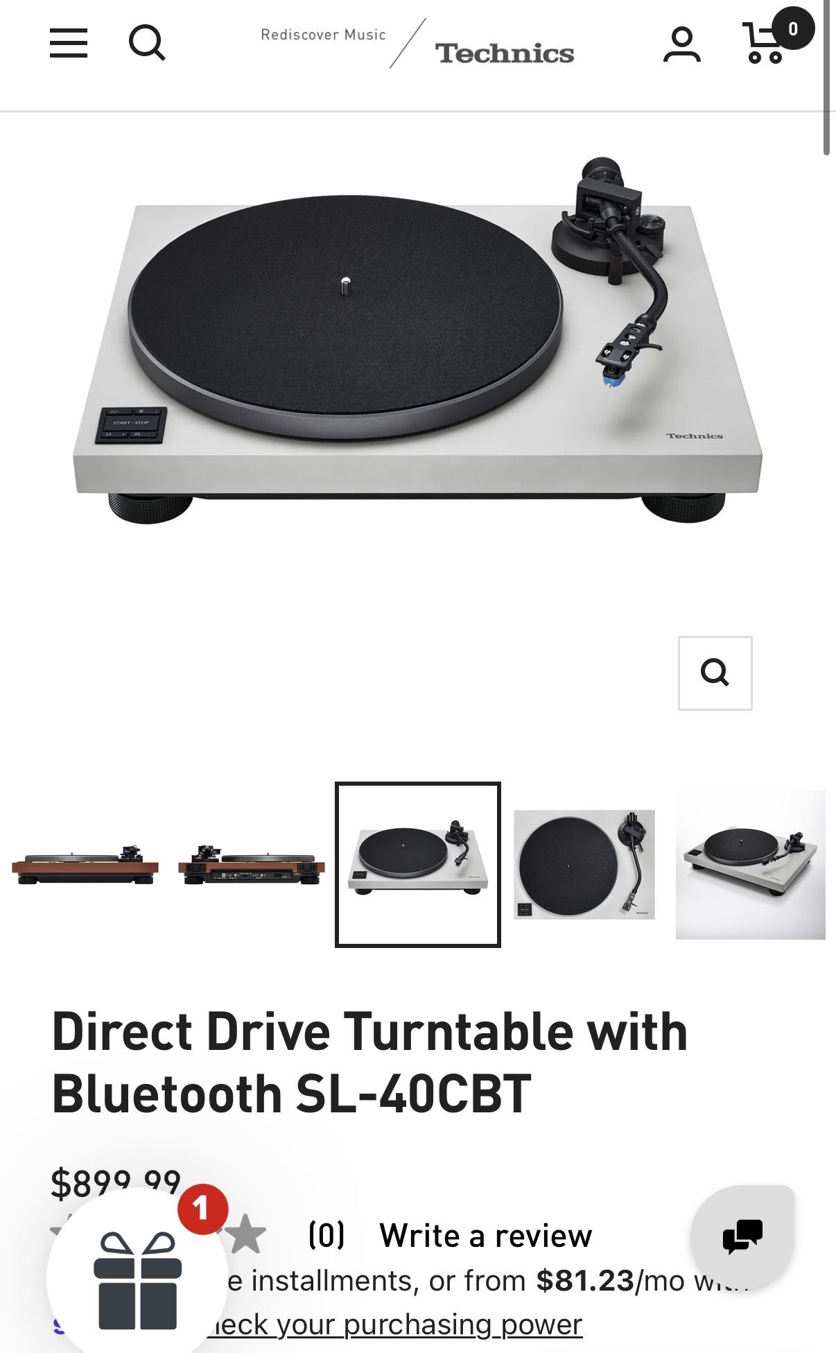 Technics Turntable SL-40CBT NEW