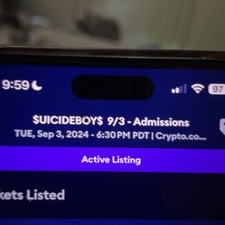 $UICIDEBOYS CONCERT TICKET