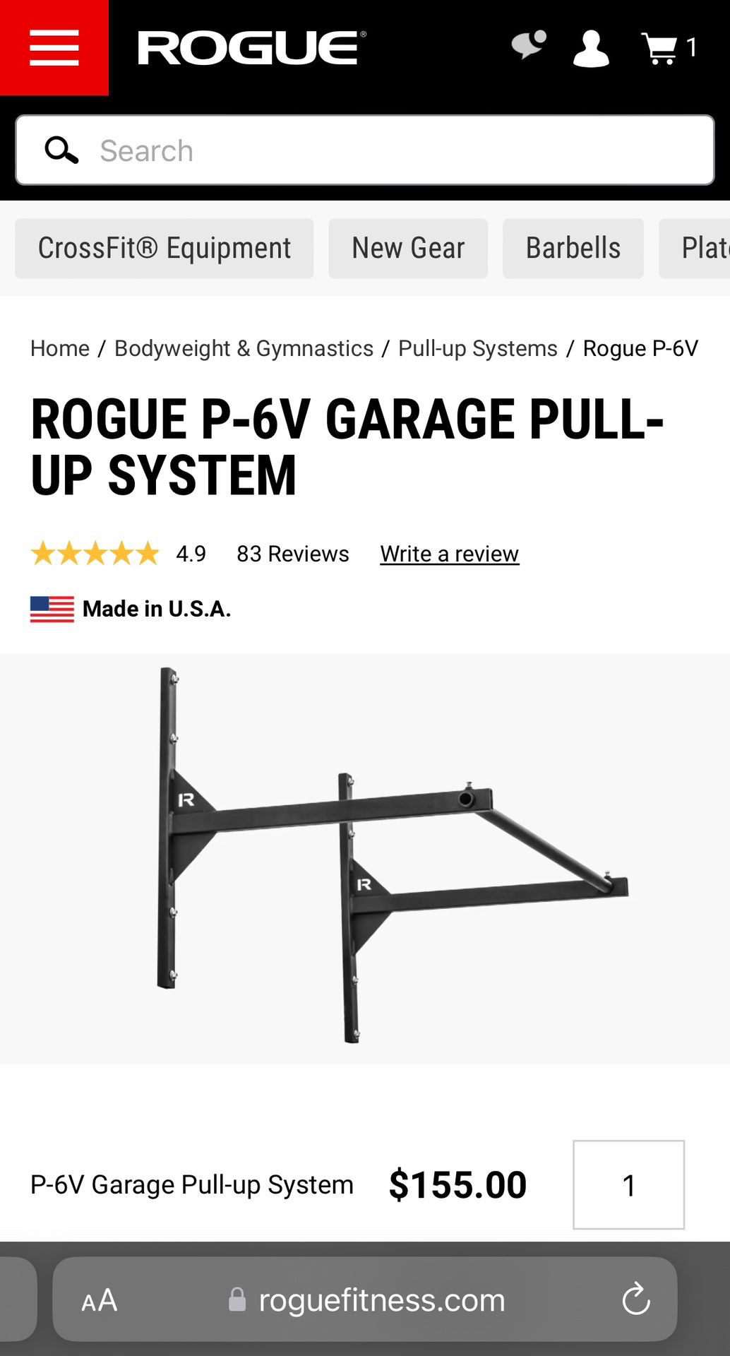 Rogue Pull Up Bar