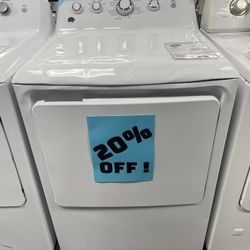 WHITE TOP LOAD GE GAS DRYER