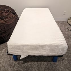 Barely Used Twin XL Extra Long Bed Frame And Memory Foam Mattress for Sale in Phoenix AZ OfferUp
