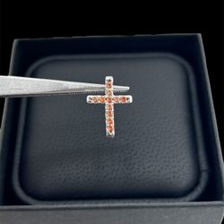 Cross Pendant In 14k White Gold Jewelry 