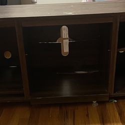 Brown entertainment center