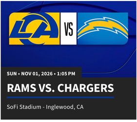 LA Rams vs Chargers NFL Ticket Nov 2026