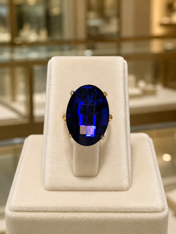 Oversized Faceted Crystal Statement Stretch Ring