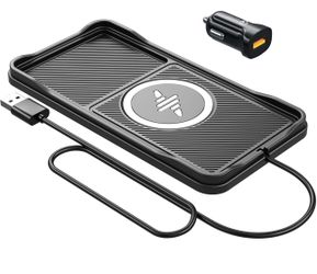 Wireless Car Charger Pad, Fast Car Wireless Chargers Charging pad Non Slip Car Wireless Phone Charger for iPhone 17/16/15/14/13/12 Pro, SE3/SE2/XS/X/X