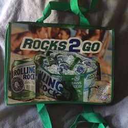 BRAND NEW NEVER USED ROLLING ROCK COOLER BAG WITH 30-CAN CAPACITY $20.00
