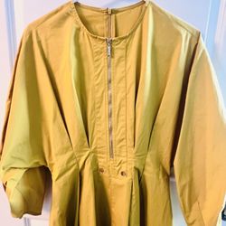 Yellow Zip Front Dress