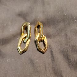Gold Earrings New W/o Box