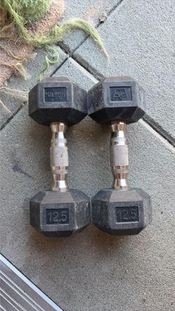 12.5 rubber and stainless steel weights