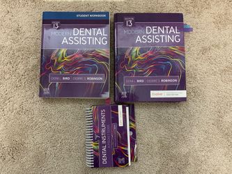Modern Dental Assisting textbook +workbook+instruments guide book