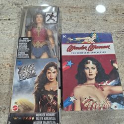 Wonder woman dvds and doll