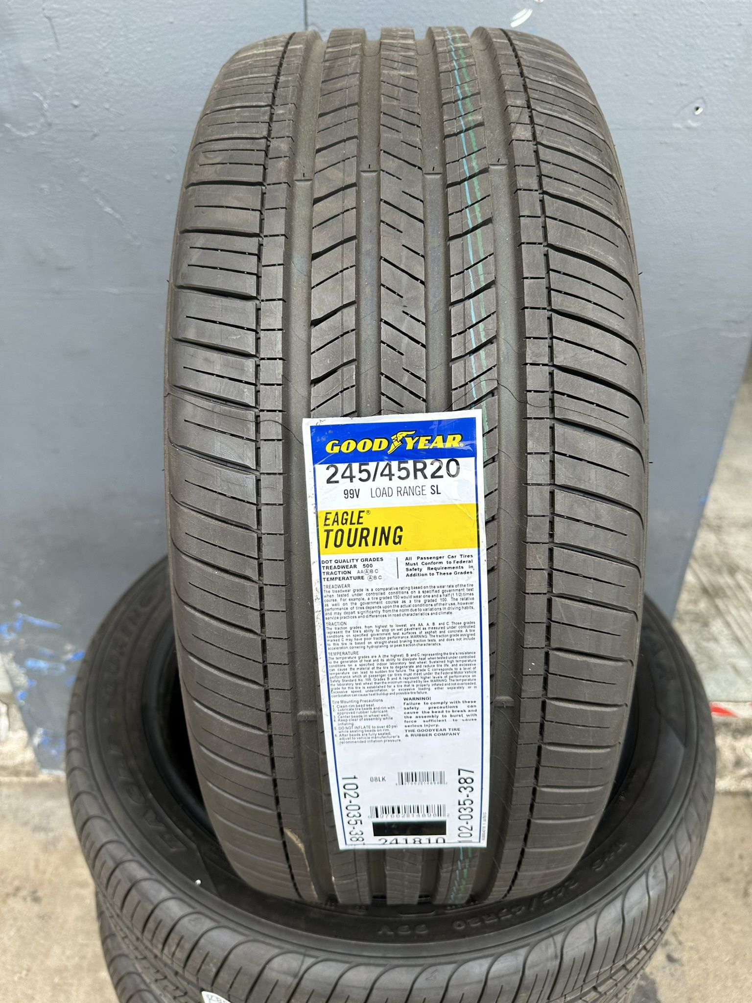 245/45/20 New set Of Goodyear Tires Installed 