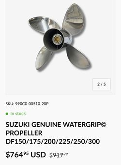 Suzuki Watergrip  Propeller 15 1/4