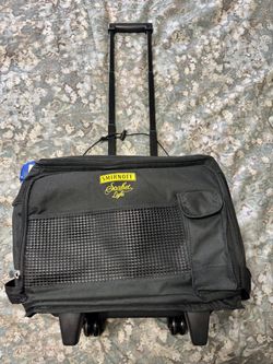 New Black Smirnoff Foldable Rolling Ice Cooler w Wheels, Telescopic Handle.