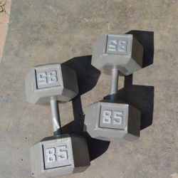 85lb Hex Dumbbells 