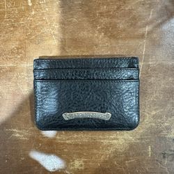 Chrome Hearts Card Holder Wallet All Leather With .925 Emblem 