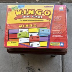 Wingo Short Vowels Bingo Game