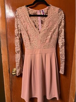 Pink Long Sleeve Dress 🌸