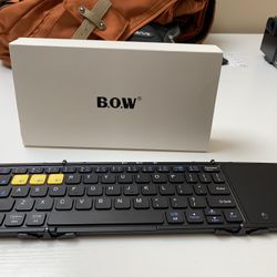 BOW Mini Foldable Wireless Bluetooth Keyboard Touchpad Keypad+Mouse For PC iPad