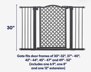 Black pet gate