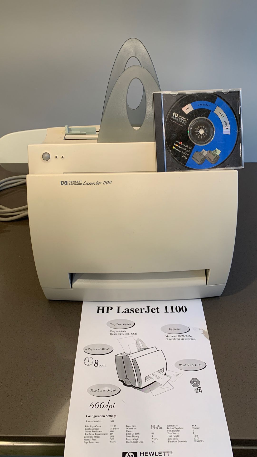 HP Laserjet 1100 B&W printer in good for in Lake Forest, IL - OfferUp