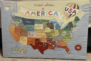 United States of America Map canvas